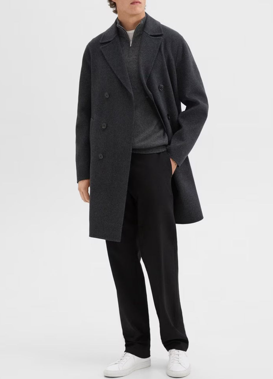 Theory Men's Double-Breasted Coat in Double-Face Wool-Cashmere