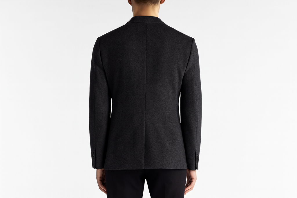 Clinton Wool & Cashmere Blazer - Back View Asian Model