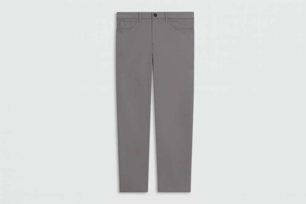 Gray chino pants product photo without navigation arrow