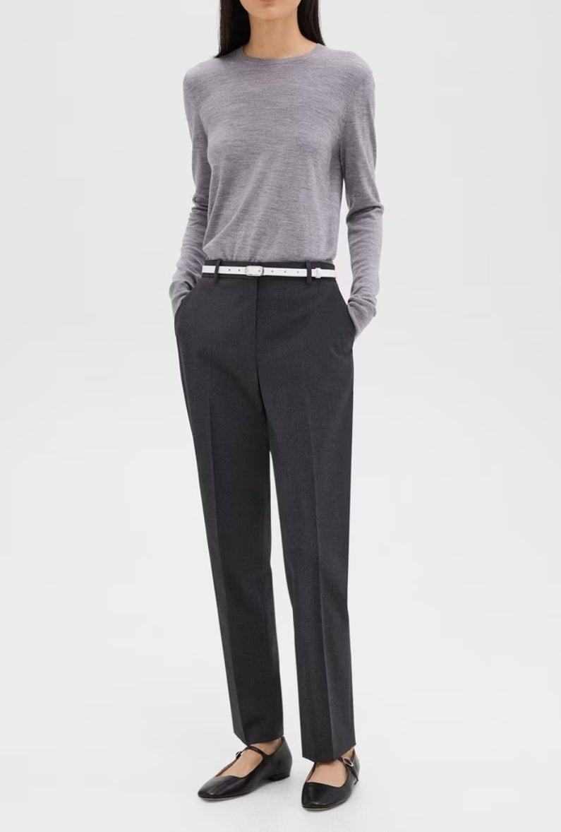 Theory Skinny Oblong Belt in Leather