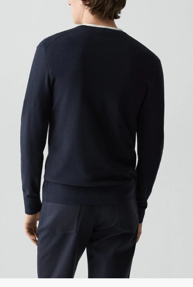 Theory Riland Crewneck Sweater in Light Bilen
