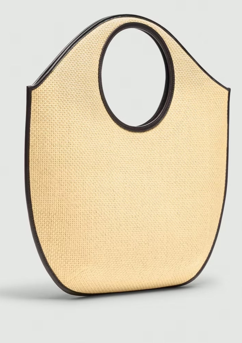 Theory Circle Tote Bag in Raffia