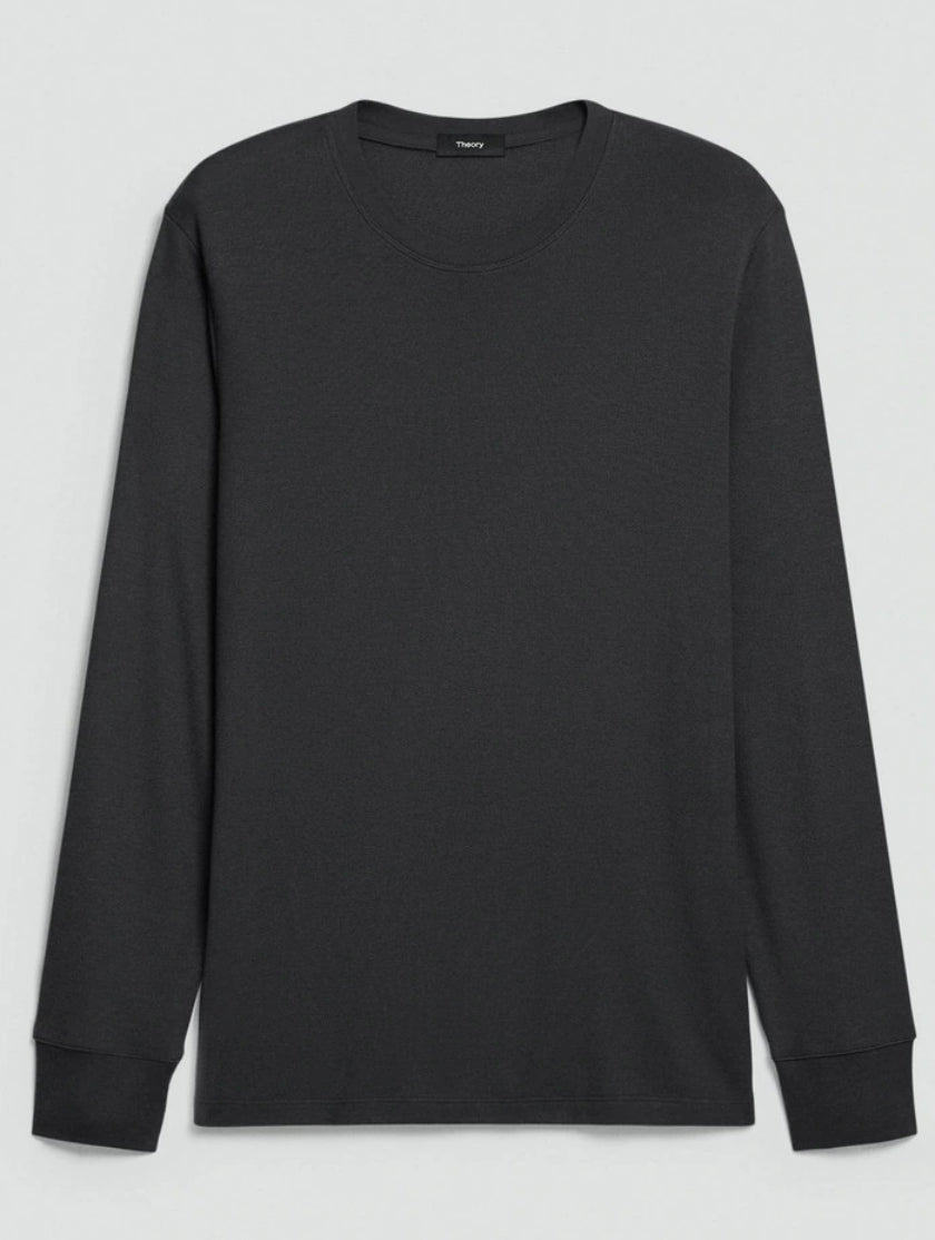 Theory Essential Long-Sleeve Tee in Anemone Modal Jersey