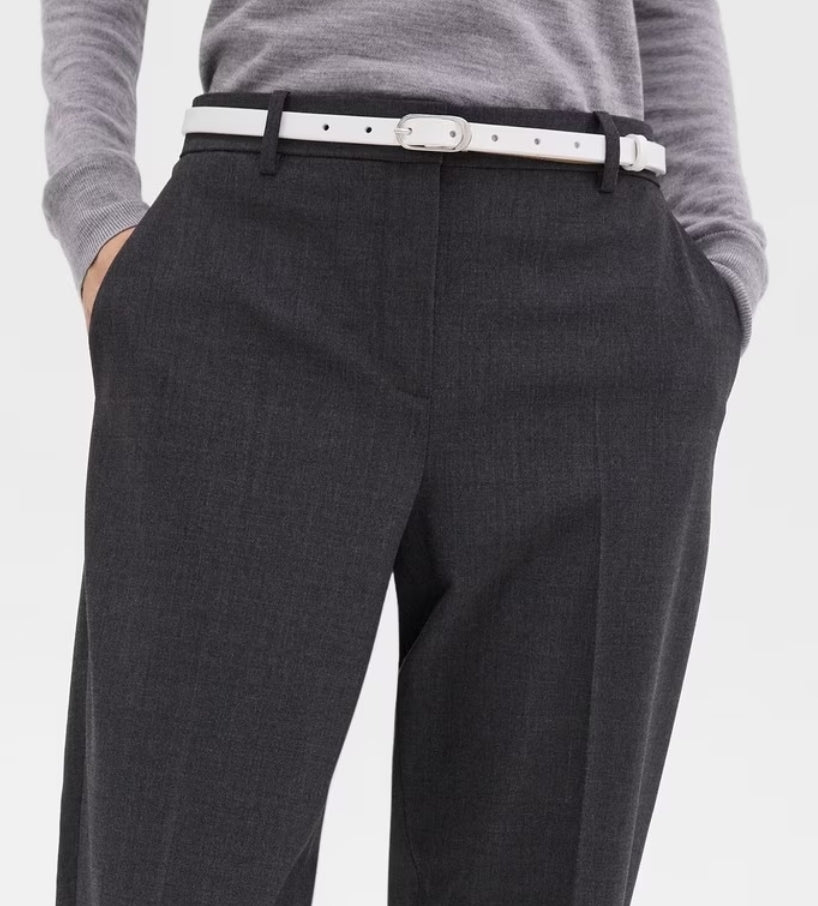 Theory Skinny Oblong Belt in Leather