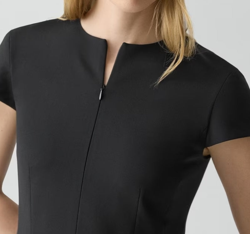 Theory Zip Mini Dress in Good Wool